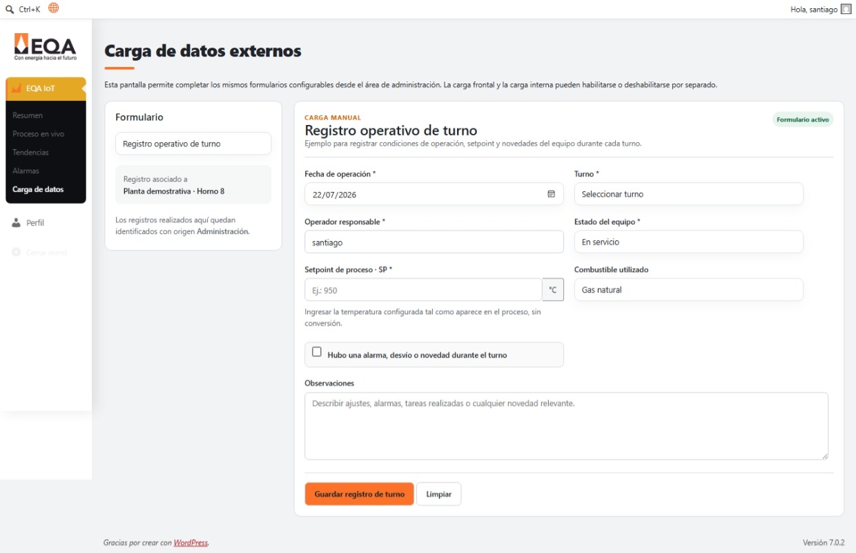 Carga para operadores
