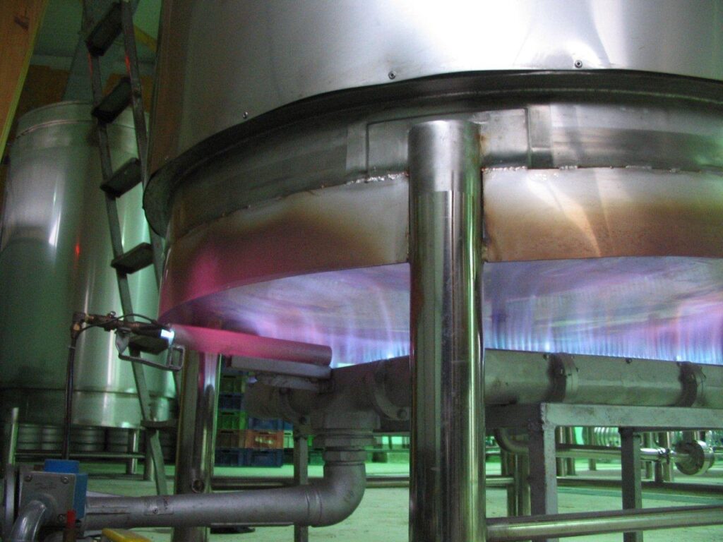 Calentamiento de cubas para la industria cervecera